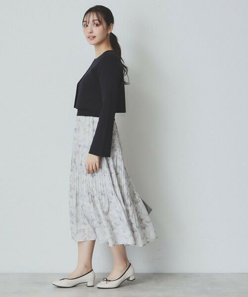 index / インデックス セットアップ | 《ツインセット》カーディガン×ニットドッキングワンピース【洗濯機洗い可】 | 詳細19