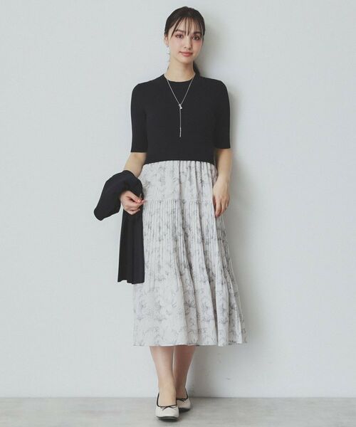 index / インデックス セットアップ | 《ツインセット》カーディガン×ニットドッキングワンピース【洗濯機洗い可】 | 詳細20