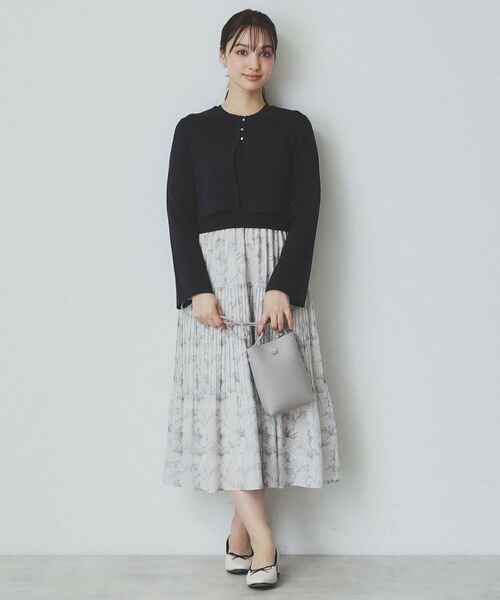 index / インデックス セットアップ | 《ツインセット》カーディガン×ニットドッキングワンピース【洗濯機洗い可】 | 詳細21