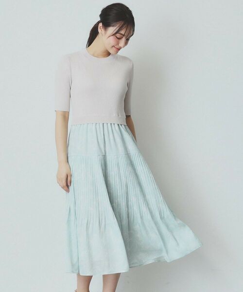 index / インデックス セットアップ | 《ツインセット》カーディガン×ニットドッキングワンピース【洗濯機洗い可】 | 詳細23