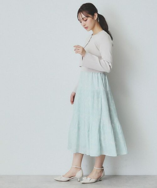 index / インデックス セットアップ | 《ツインセット》カーディガン×ニットドッキングワンピース【洗濯機洗い可】 | 詳細27