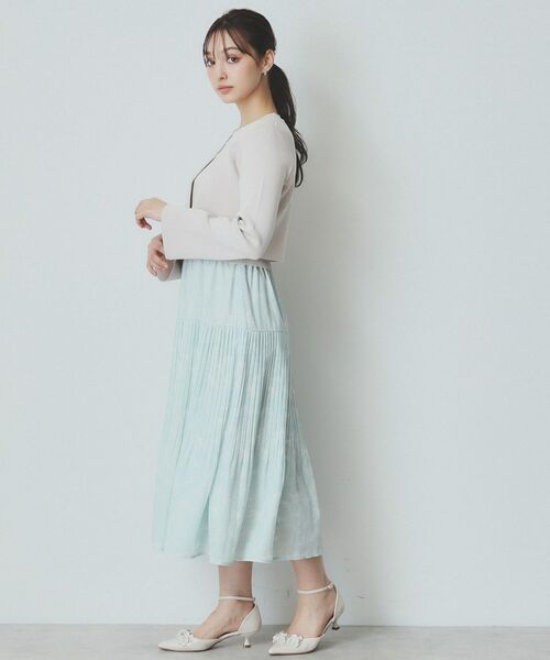 index / インデックス セットアップ | 《ツインセット》カーディガン×ニットドッキングワンピース【洗濯機洗い可】 | 詳細28