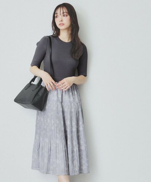 index / インデックス セットアップ | 《ツインセット》カーディガン×ニットドッキングワンピース【洗濯機洗い可】 | 詳細4