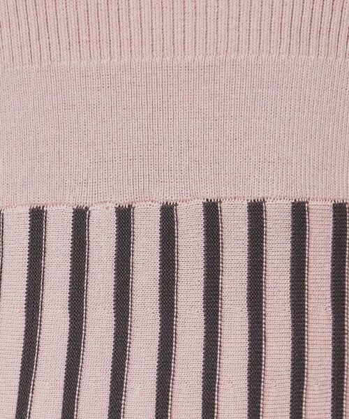 index / インデックス ミニ丈・ひざ丈ワンピース | ビスチェライクバイカラーニットワンピース【洗濯機洗い可】 | 詳細13