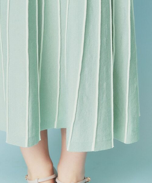 index / インデックス ミニ丈・ひざ丈ワンピース | ビスチェライクバイカラーニットワンピース【洗濯機洗い可】 | 詳細29