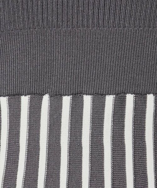 index / インデックス ミニ丈・ひざ丈ワンピース | ビスチェライクバイカラーニットワンピース【洗濯機洗い可】 | 詳細6