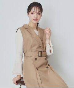 index / インデックス ロング・マキシ丈ワンピース | 衿付きトレンチワンピース【洗濯機洗い可/防シワ/イージーアイロン】