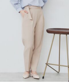 index / インデックス パンツ | サイドバックルストレッチテーパードパンツ【洗濯機可・イージーアイロン・防シワ】