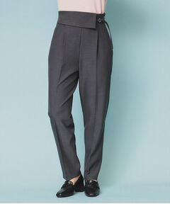 index / インデックス パンツ | ウエスト折り返しテーパードパンツ【洗濯機洗い可/防シワ】