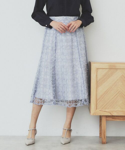 index / インデックス スカート | フラワーレース刺繍マーメイドスカート【洗濯機洗い可】 | 詳細11