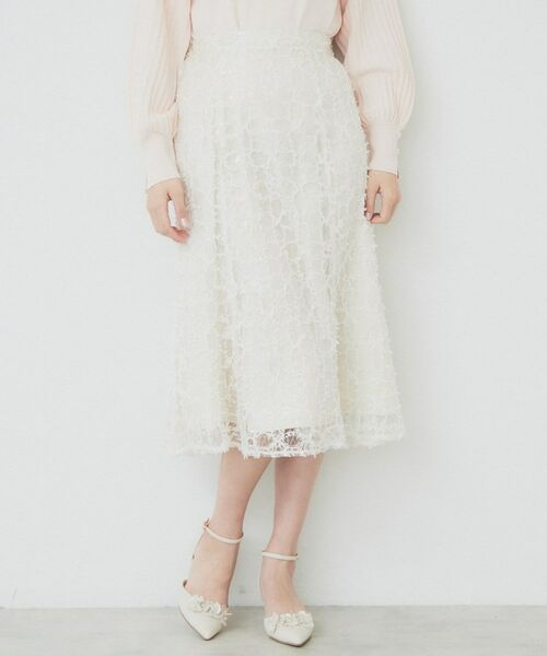 index / インデックス スカート | フラワーレース刺繍マーメイドスカート【洗濯機洗い可】 | 詳細15