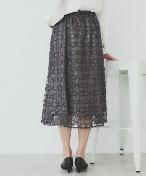 index / インデックス スカート | フラワーレース刺繍マーメイドスカート【洗濯機洗い可】 | 詳細3