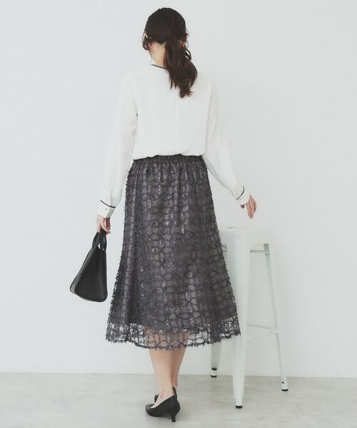 index / インデックス スカート | フラワーレース刺繍マーメイドスカート【洗濯機洗い可】 | 詳細5