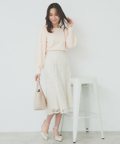 index / インデックス スカート | フラワーレース刺繍マーメイドスカート【洗濯機洗い可】 | 詳細8