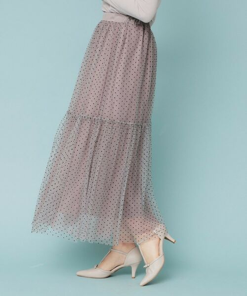 index / インデックス スカート | ドットチュールティアードスカート【洗濯機洗い可】 | 詳細12
