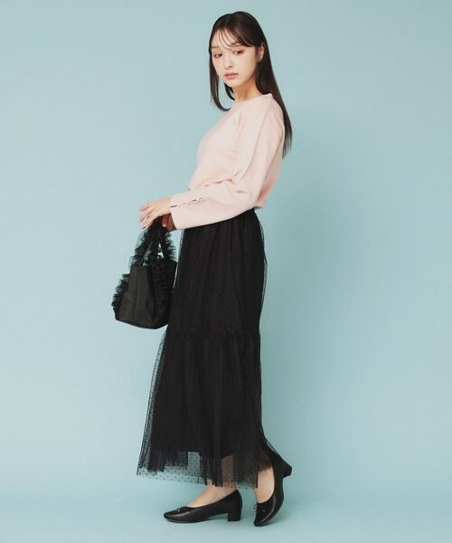 index / インデックス スカート | ドットチュールティアードスカート【洗濯機洗い可】 | 詳細5