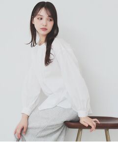 index / インデックス シャツ・ブラウス | 《6color》ラメラインバンドカラーシャツ【洗濯機洗い可/イージーアイロン/防シワ】