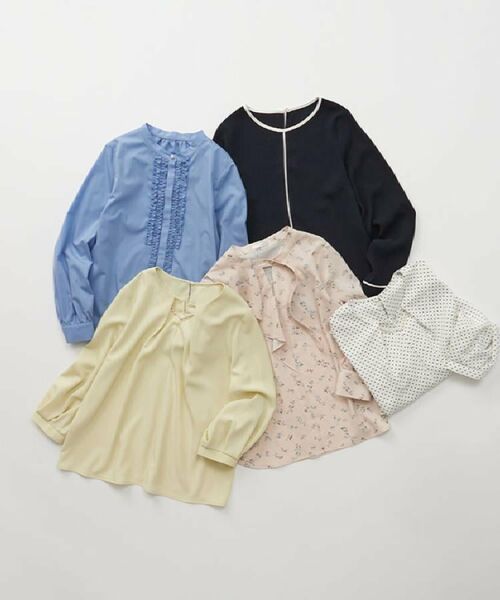 index / インデックス シャツ・ブラウス | フラワーフリルボウタイブラウス【洗濯機洗い可】 | 詳細19