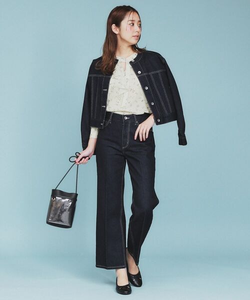 index / インデックス シャツ・ブラウス | フラワーフリルボウタイブラウス【洗濯機洗い可】 | 詳細2