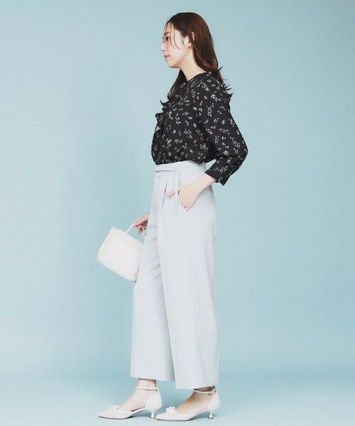 index / インデックス シャツ・ブラウス | フラワーフリルボウタイブラウス【洗濯機洗い可】 | 詳細7