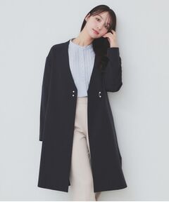 index / インデックス その他アウター | ストレッチノーカラーコート【洗濯機洗い可/イージーアイロン】