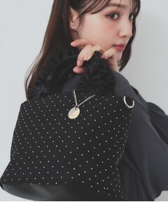 index / インデックス トートバッグ | 【2WAY】ラインストーン持ち手フリルバッグ