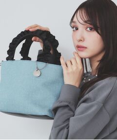 index / インデックス トートバッグ | 【2WAY】ラインストーン持ち手フリルバッグ