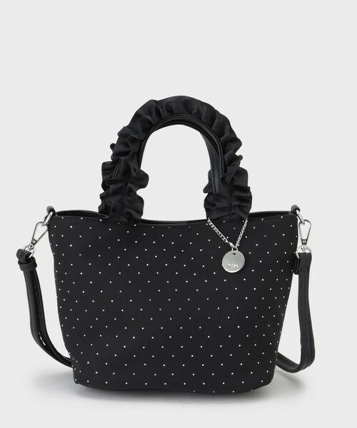 index / インデックス トートバッグ | 【2WAY】ラインストーン持ち手フリルバッグ | 詳細10