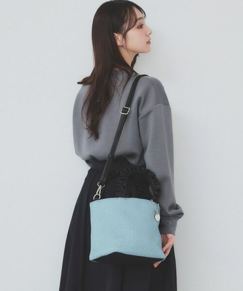 index / インデックス トートバッグ | 【2WAY】ラインストーン持ち手フリルバッグ | 詳細4