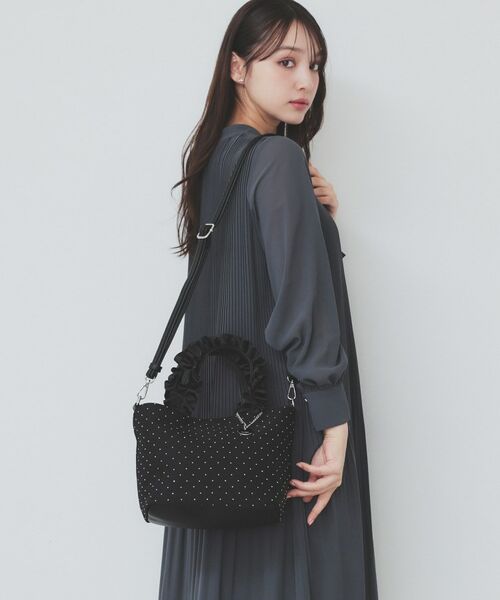 index / インデックス トートバッグ | 【2WAY】ラインストーン持ち手フリルバッグ | 詳細6
