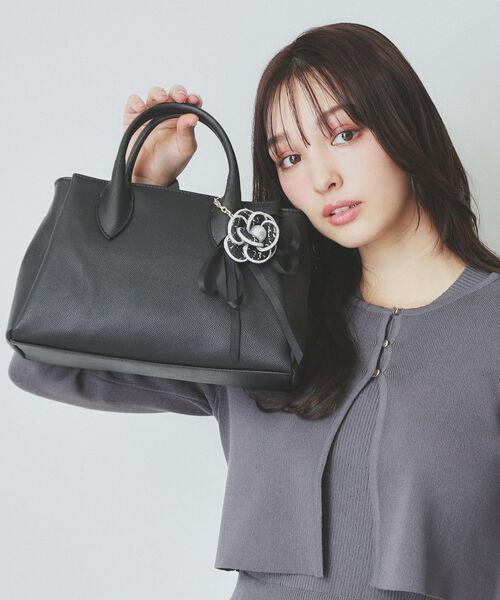 index/インデックス 【2WAY】フラワーチャーム付きショルダー取外し可バッグ ブラック(019) 00 index/インデックス 【2WAY】フラワーチャーム付きショルダー取外し可バッグ ブラック(019) 00