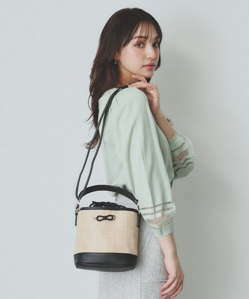 index / インデックス ショルダーバッグ | 【2WAY】リボンモチーフ付きバケツ型バッグ | 詳細5