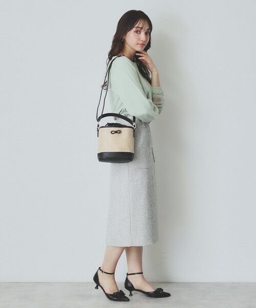 index / インデックス ショルダーバッグ | 【2WAY】リボンモチーフ付きバケツ型バッグ | 詳細6