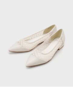 index / インデックス パンプス | レースチュールフラットパンプス