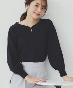 index / インデックス ニット・セーター | パーツ付きハートネックニットトップス【洗濯機洗い可】