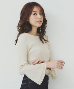 index / インデックス ニット・セーター | フレアスリーブリブニット【洗濯機洗い可】
