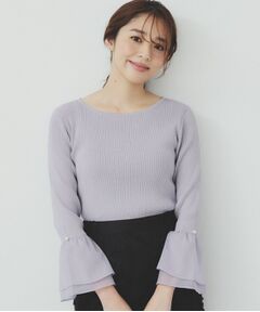 index / インデックス ニット・セーター | フレアスリーブリブニット【洗濯機洗い可】