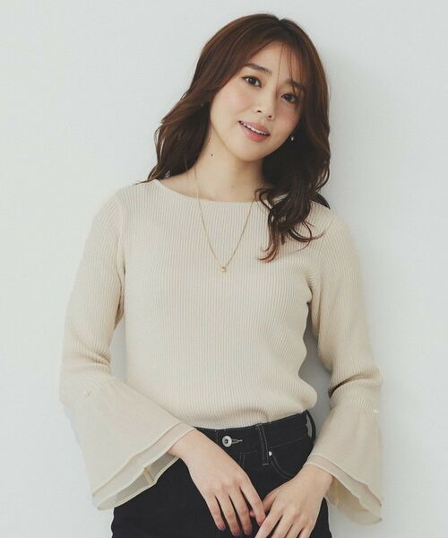 index / インデックス ニット・セーター | フレアスリーブリブニット【洗濯機洗い可】 | 詳細5