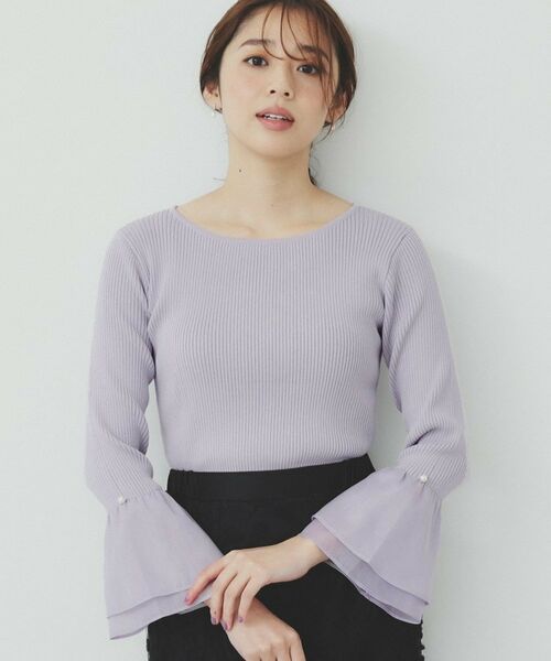 index / インデックス ニット・セーター | フレアスリーブリブニット【洗濯機洗い可】 | 詳細9