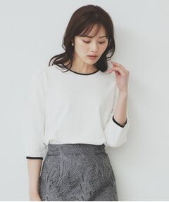 index / インデックス ニット・セーター | 《7色展開/XS-LLサイズ》クルーネックデザインスリーブニット【洗濯機洗い可】