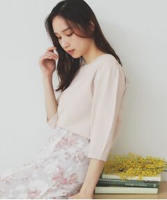 index / インデックス ニット・セーター | 《7色展開/XS-LLサイズ》クルーネックデザインスリーブニット【洗濯機洗い可】