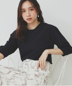 index / インデックス ニット・セーター | 《7色展開/XS-LLサイズ》クルーネックデザインスリーブニット【洗濯機洗い可】