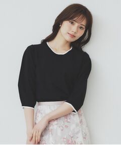 index / インデックス ニット・セーター | 《7色展開/XS-LLサイズ》クルーネックデザインスリーブニット【洗濯機洗い可】