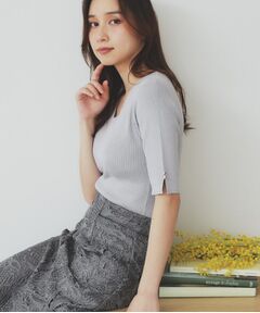 index / インデックス ニット・セーター | 《5色展開》Vネックリブニット【洗濯機洗い可】