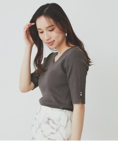 index / インデックス ニット・セーター | 《5色展開》Vネックリブニット【洗濯機洗い可】