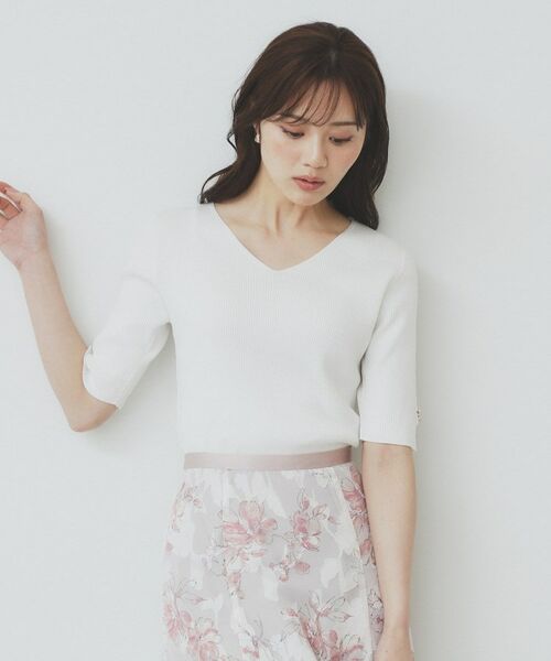 index / インデックス ニット・セーター | 《5色展開》Vネックリブニット【洗濯機洗い可】 | 詳細1