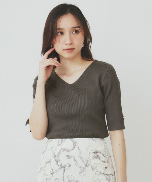 index / インデックス ニット・セーター | 《5色展開》Vネックリブニット【洗濯機洗い可】 | 詳細13