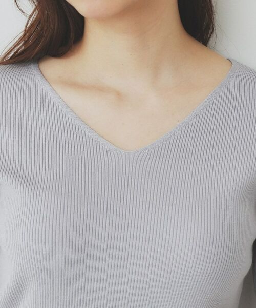 index / インデックス ニット・セーター | 《5色展開》Vネックリブニット【洗濯機洗い可】 | 詳細24