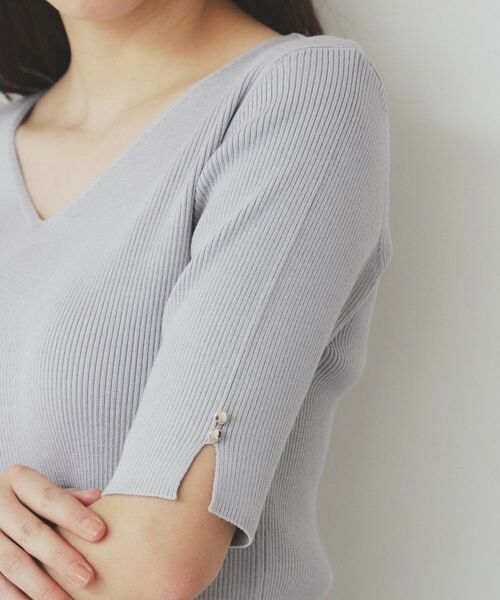 index / インデックス ニット・セーター | 《5色展開》Vネックリブニット【洗濯機洗い可】 | 詳細25