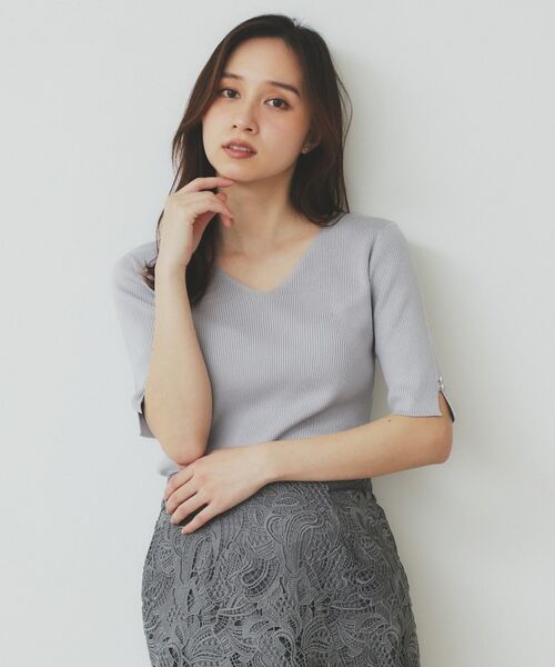 index / インデックス ニット・セーター | 《5色展開》Vネックリブニット【洗濯機洗い可】 | 詳細5